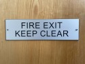 2 line silver office door nameplate