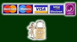 Cards Accepted - 128 Bit SSL Protected