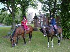 Welton Village green having refreshments from the Green Dragon