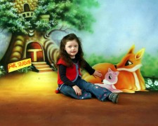 Enchanted forest backdrop