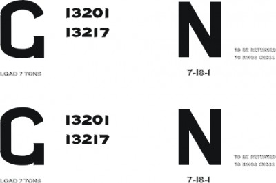 G.N.R. Gunpowder Vans (Red lettering)