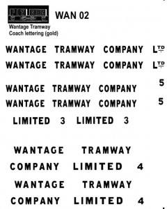 Wantage Tramway Coach Lettering