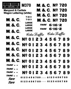 Maryport & Carlisle White lettering