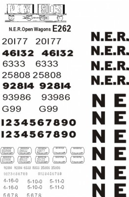 N.E.R. Open Wagons (White lettering)