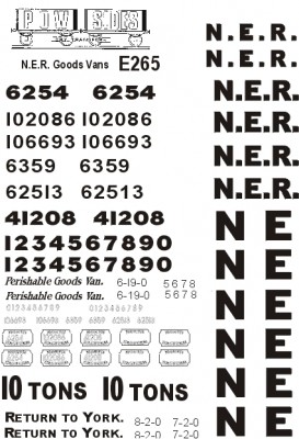 N.E.R. Goods Vans (White lettering)
