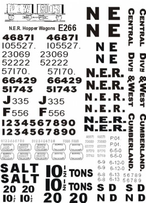 N.E.R. Hopper wagons (White lettering)