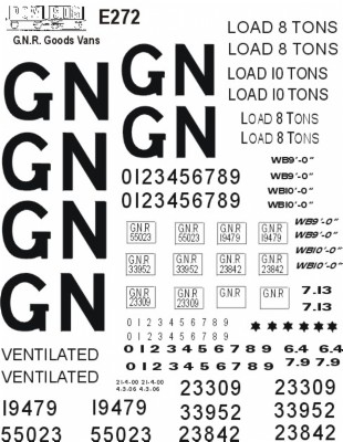 G.N.R. Goods Vans (White lettering)