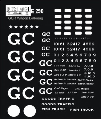 G.C.R. Wagon lettering (White)