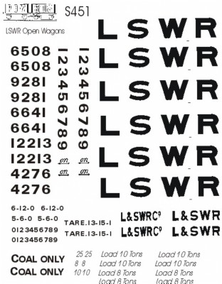L.S.W.R. Open Wagons (White lettering)