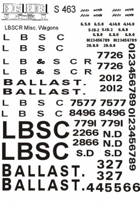 L.B.S.C. Ballast Wagons/Brake Vans (White lettering)