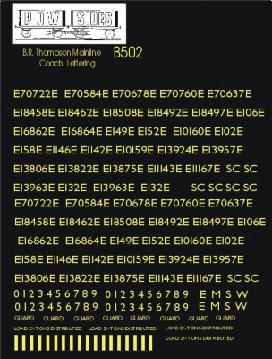 B.R. (ex-L.N.E.R.) Thompson Mainline Stock lettering
