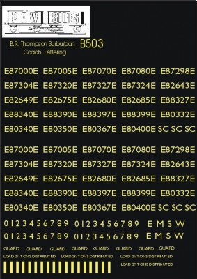 B.R. (Ex-L.N.E.R) Thompson Suburban Stock lettering