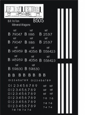 B.R. 20-ton Mineral Wagon lettering