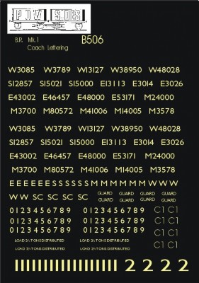 B.R. Mk.1 Coach lettering