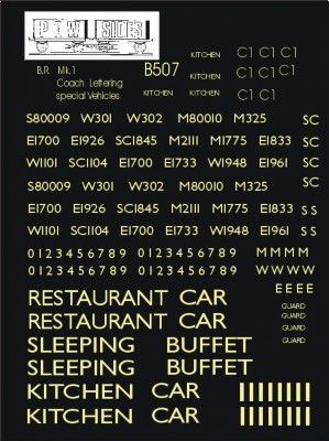 B.R. Mk.1 Stock (Special Vehicles) lettering