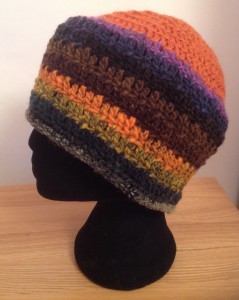 Orange & black beanie