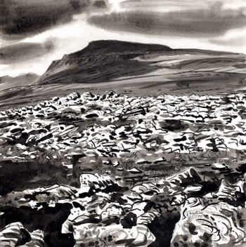 Grey Scars and Ingleborough  -  Yorkshire Dales