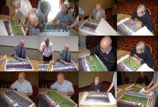 F015 Manchester United 1968 European Cup Signed Canvas Fully Colourised