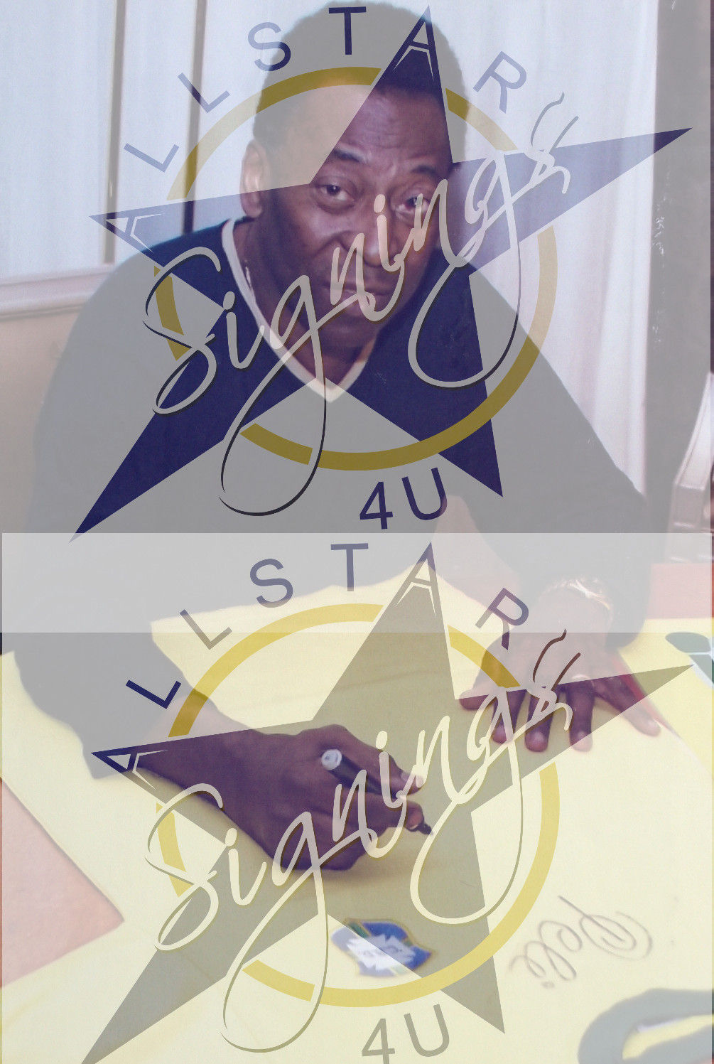 F146 Pele Brazil and Gordon Banks England Signed Shirt Glove Display Mexico 1970 World Cup