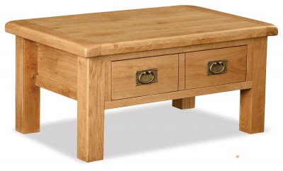 Erne Oak small coffee table with drawer