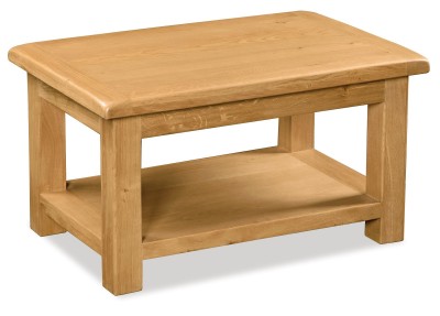 Erne Oak large coffee table with shelf