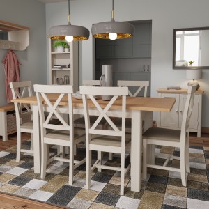 Ramada taupe 1.2 ext dining table with 4 chairs