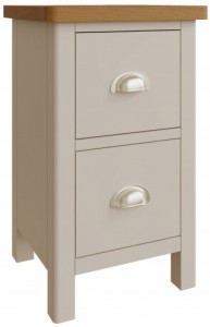 Ramada taupe small 2 drawer bedside cabinet