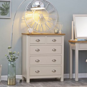 Ramada taupe 2 over 3 drawer chest of drawers