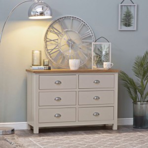 Ramada taupe 6 drawer chest of drawers