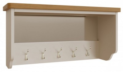 Ramada taupe hall bench top mirror coat hanger