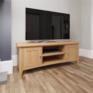 Georgia oak large TV unit