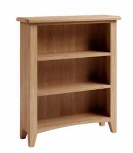 Georgia oak small wide bookcase