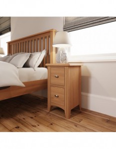 Georgia Oak 2 drawer bedside