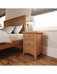 Georgia Oak 3 drawer bedside