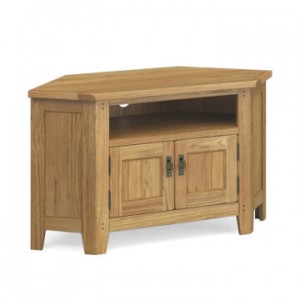 Beaufort Oak Corner TV unit with doors