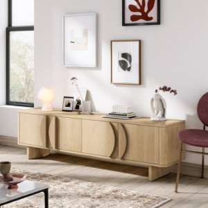 Clara oak large media TV unit