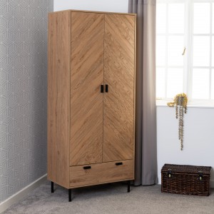 Lyon oak effect 2 door wardrobe
