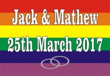 Sample made on printed 5x3 Stock Flag