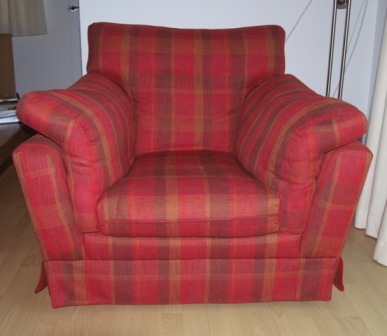 Joanne's sofa and chair for her hobby room