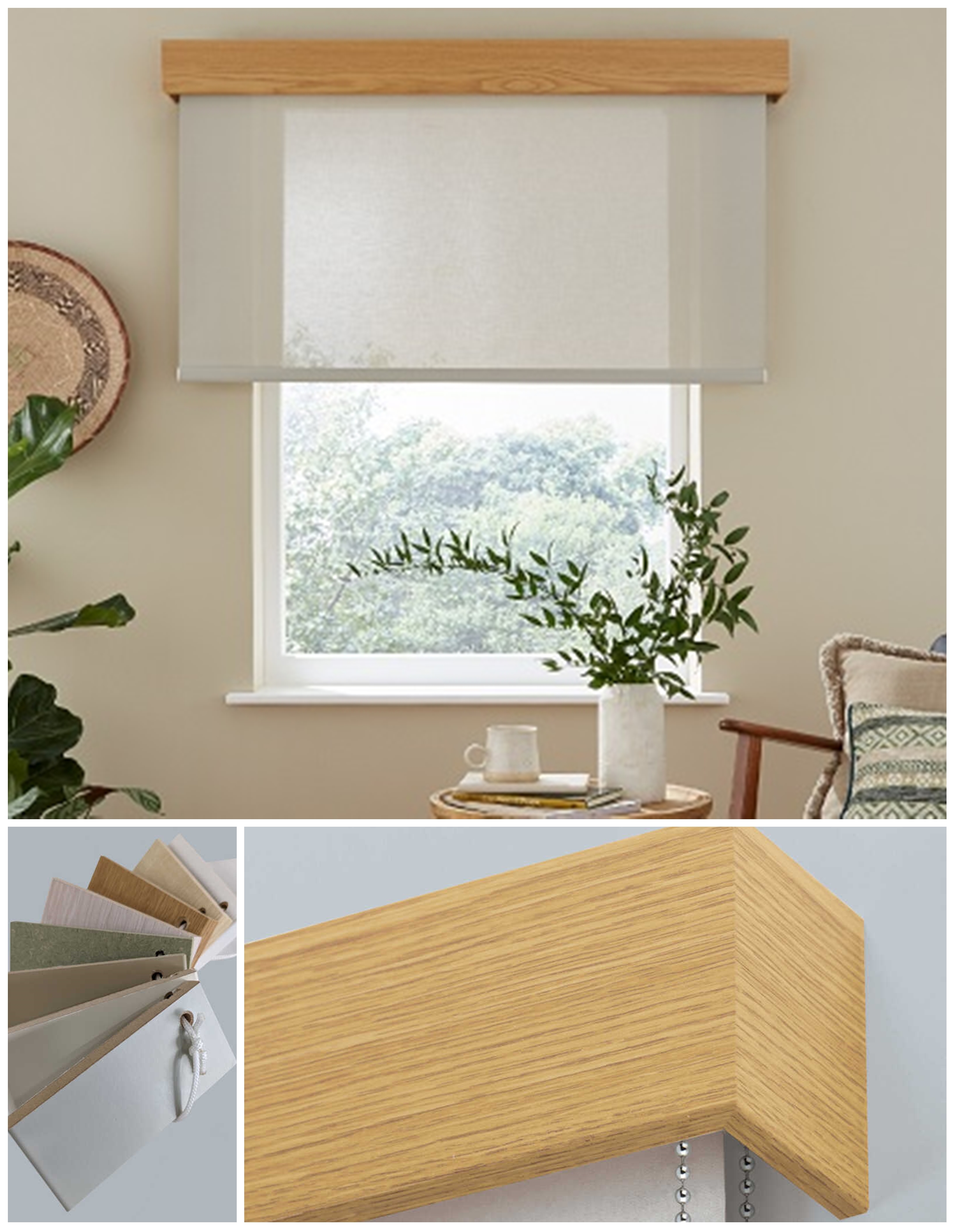 Made to Measure cova blind wooden pelmet