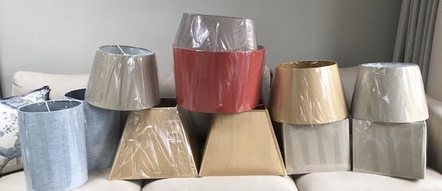 A range of lampshades made for Willoughby