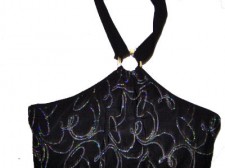 SWIRL HALTER NECK DRESS