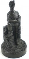coal miner with pick and shovel figure