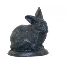 coal rabbit figure