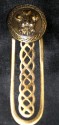 Welsh 3 feathers bookmark gold
