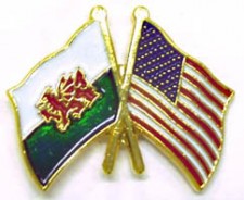 wales america flag pin badge