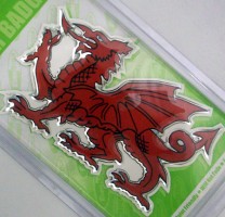 welsh dragon car badge
