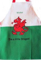 childrens welsh flag apron