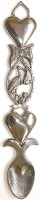 welsh pewter lovespoon baby