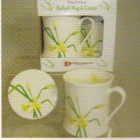 daffodil mug and coaster set